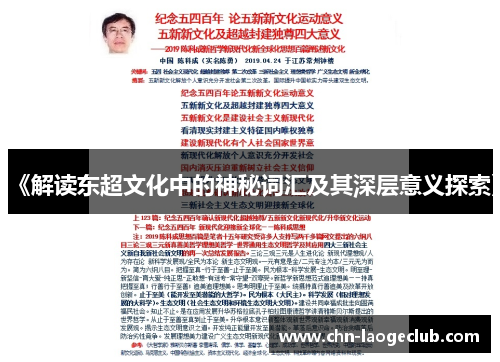 《解读东超文化中的神秘词汇及其深层意义探索》