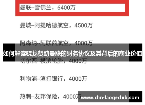 如何解读骁龙赞助曼联的财务协议及其背后的商业价值